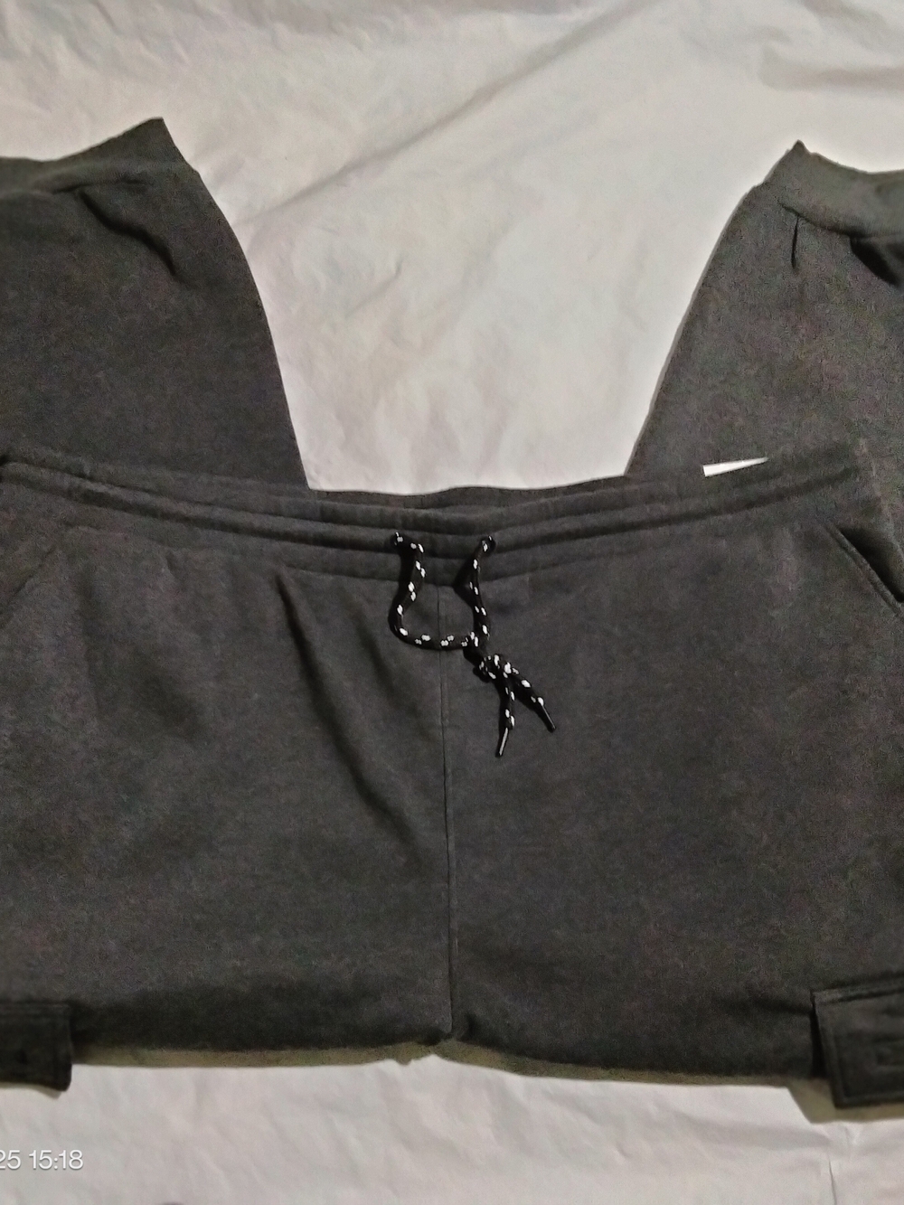 Hype Mens Fleece Cargo Jogger Sweatpants 5X Charcoal Gray Drawstring Pants Big T